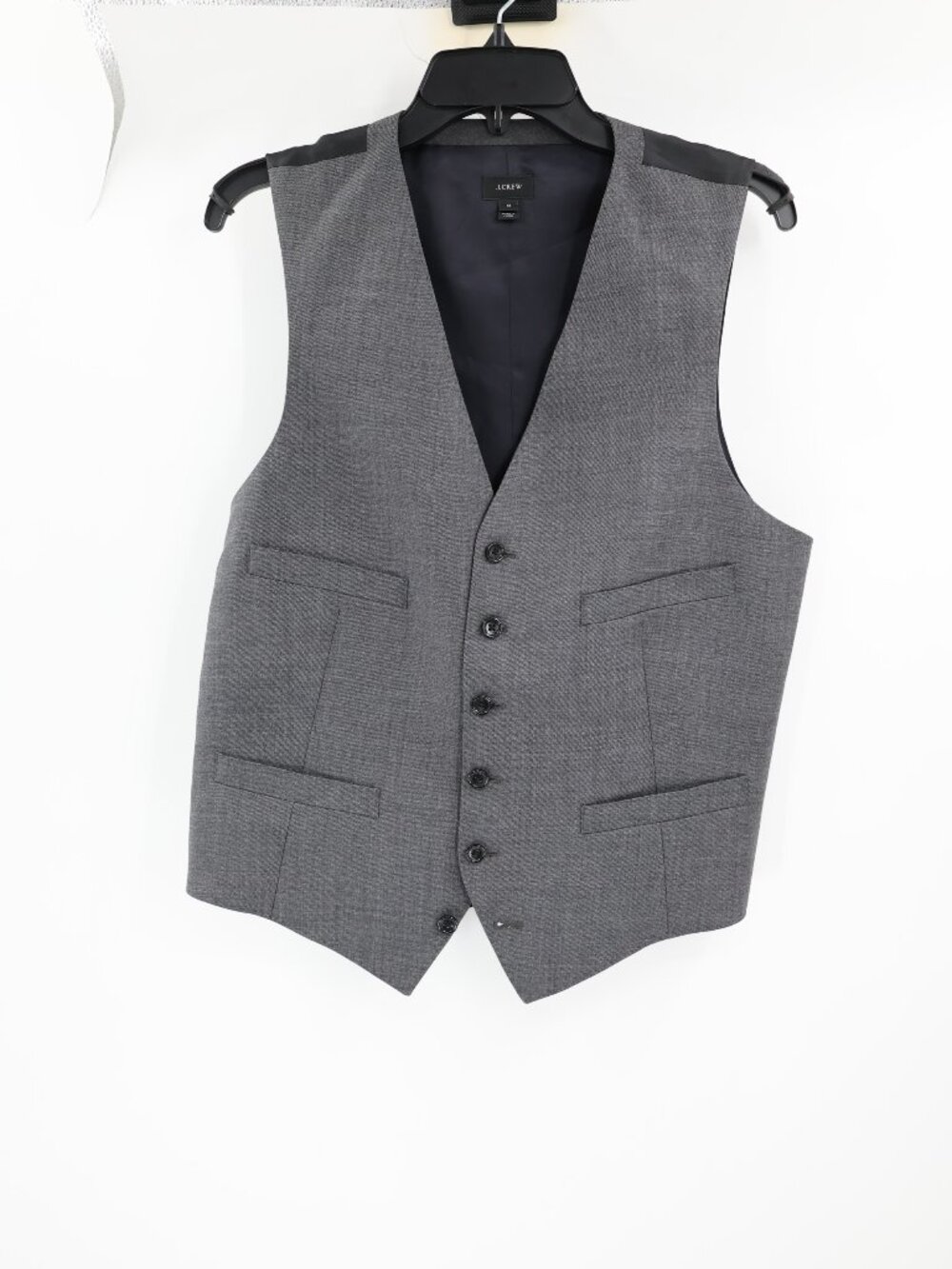 J Crew Vest Men's Medium Tollegno 1900 Wool Button Up V Neck Gilet waistcoat